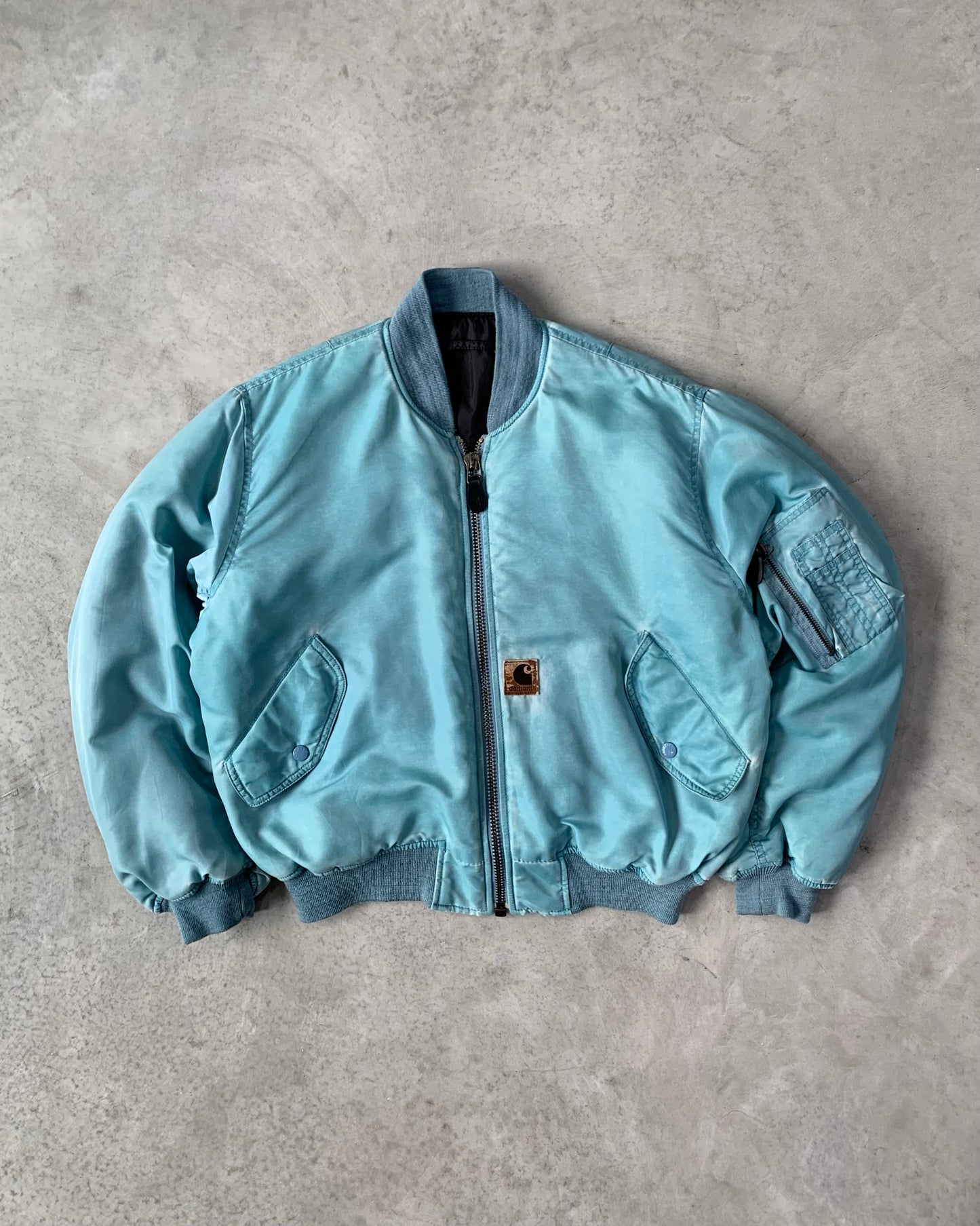 Vintage Uniqe Bomber Jacket / Carhartt Logo Custom