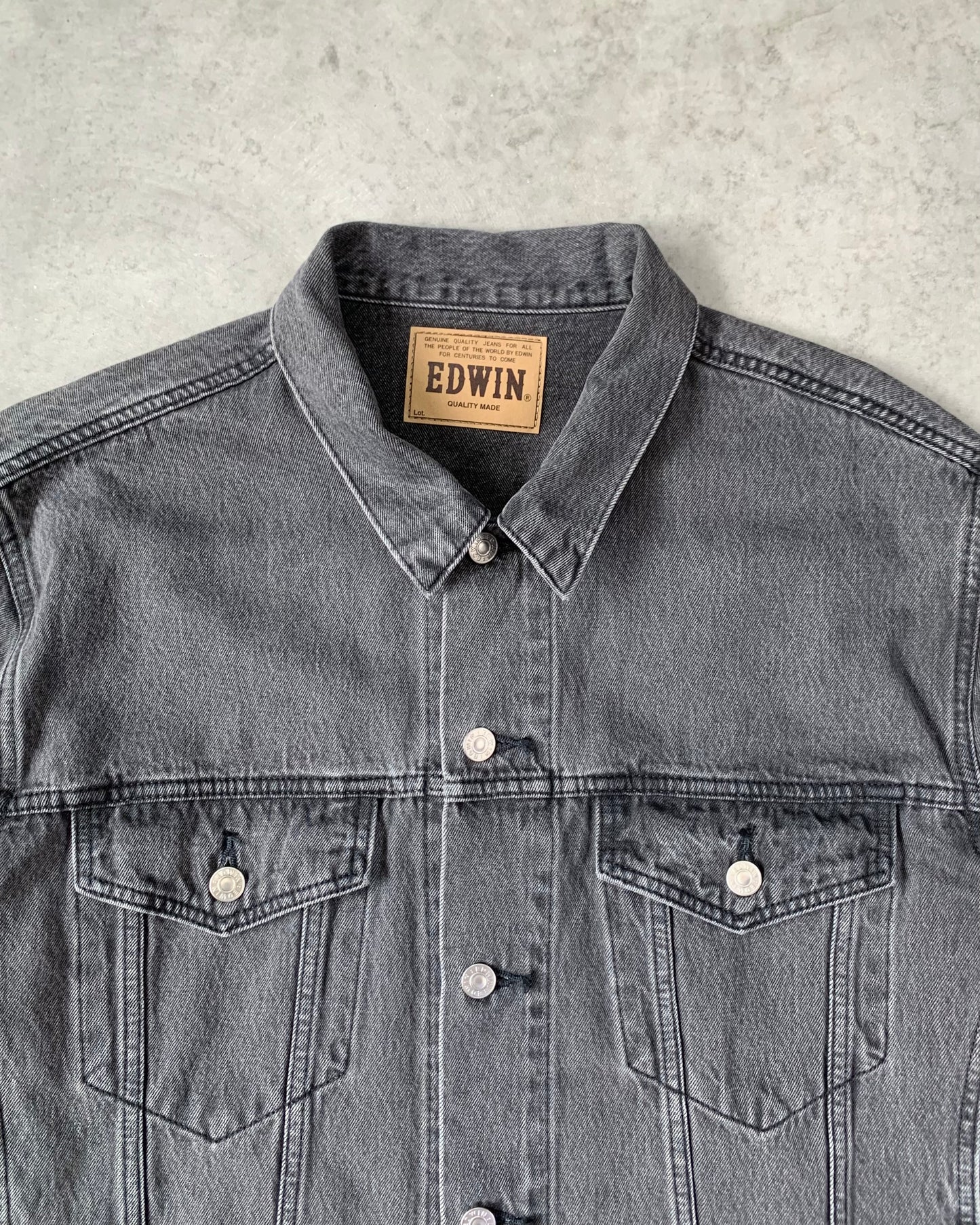 Edwin Faded Black Denim Jacket